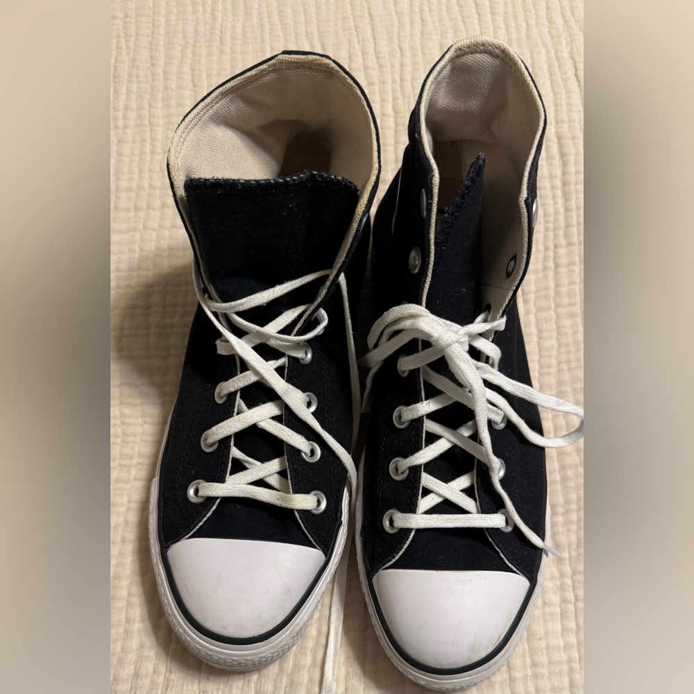 Women’s Converse Black and White Chuck Taylor All Star lift platform high tops